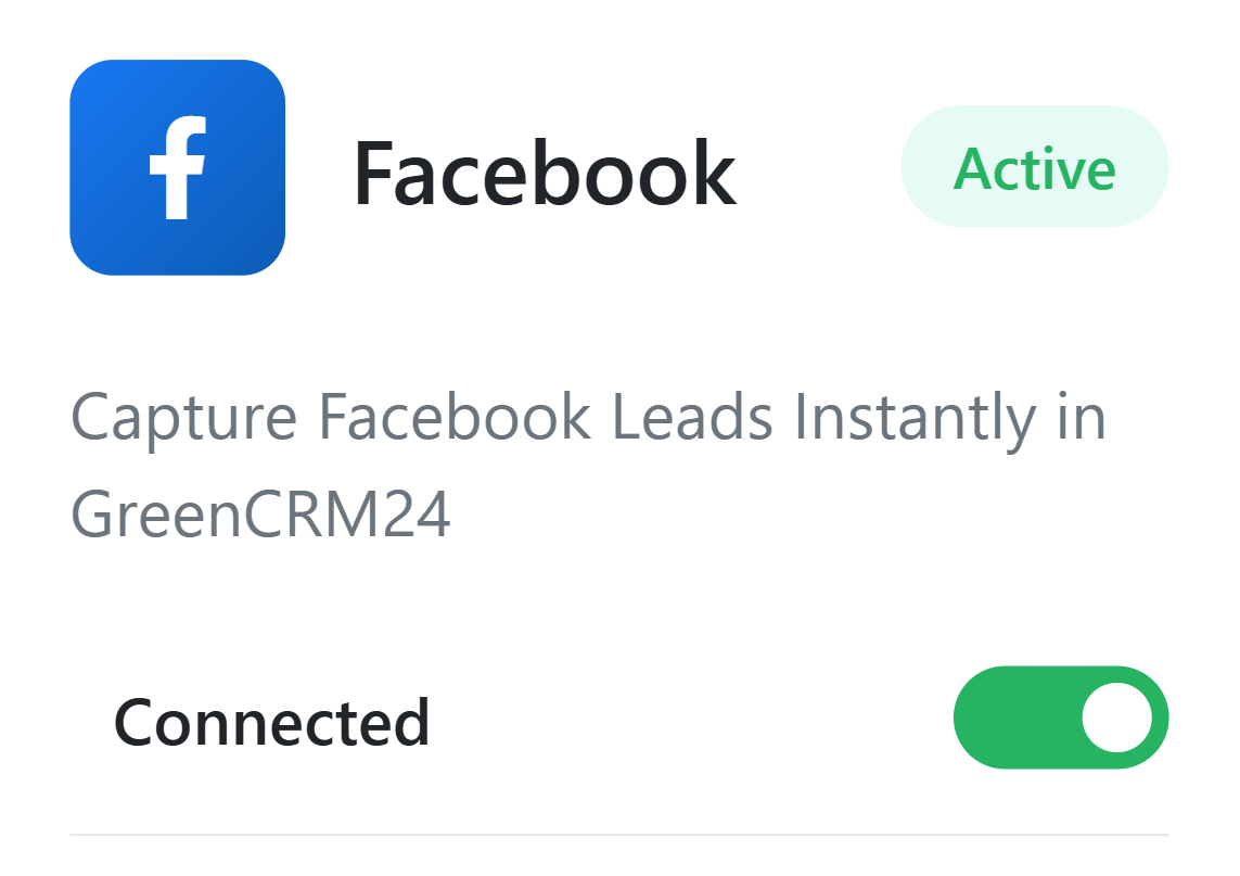 How to Connect Facebook to GreenCRM24 Without Zapier, Make, or Other Middleware